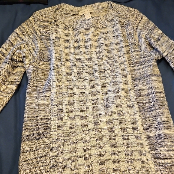 Christopher & Banks Navy and White Knit Sweater - Picture 1 of 1